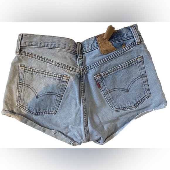 Blue Vintage Levi Jean Shorts - Picture 2 of 3